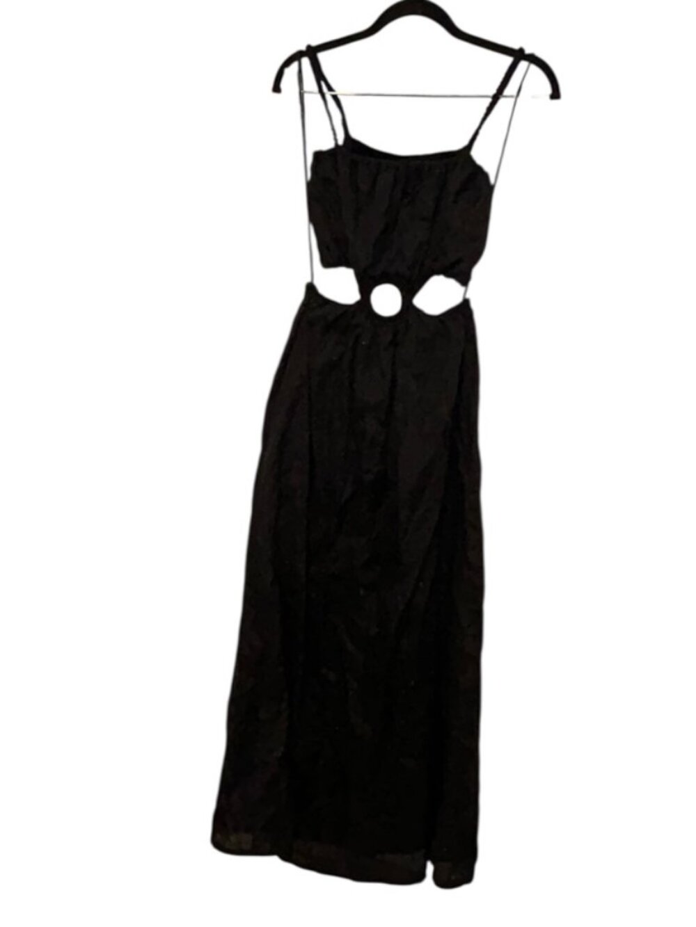 Faithfull the Brand | Dresses | Faithfull The Brand Black Linen Cut Out Sides Open Back Midi Dress S
